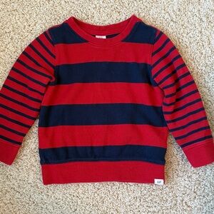 GAP Red and Navy Striped Pullover Sweater